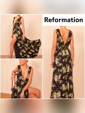NWT Reformation Camellia Dress Floral Arielle Medium Brand New Wedding Guest